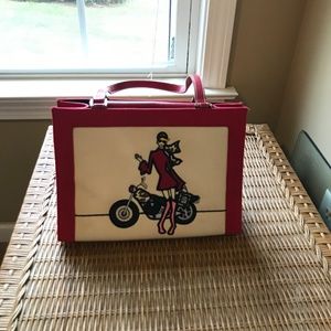 Red & White Fashion Purpose Motorcycle Victory Harley With Red Dress Scarf